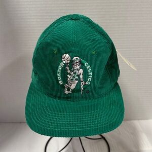 Vintage 90’s Boston Celtics Hat Cap NBA Grossman Corduroy Korea SnapBack NWT